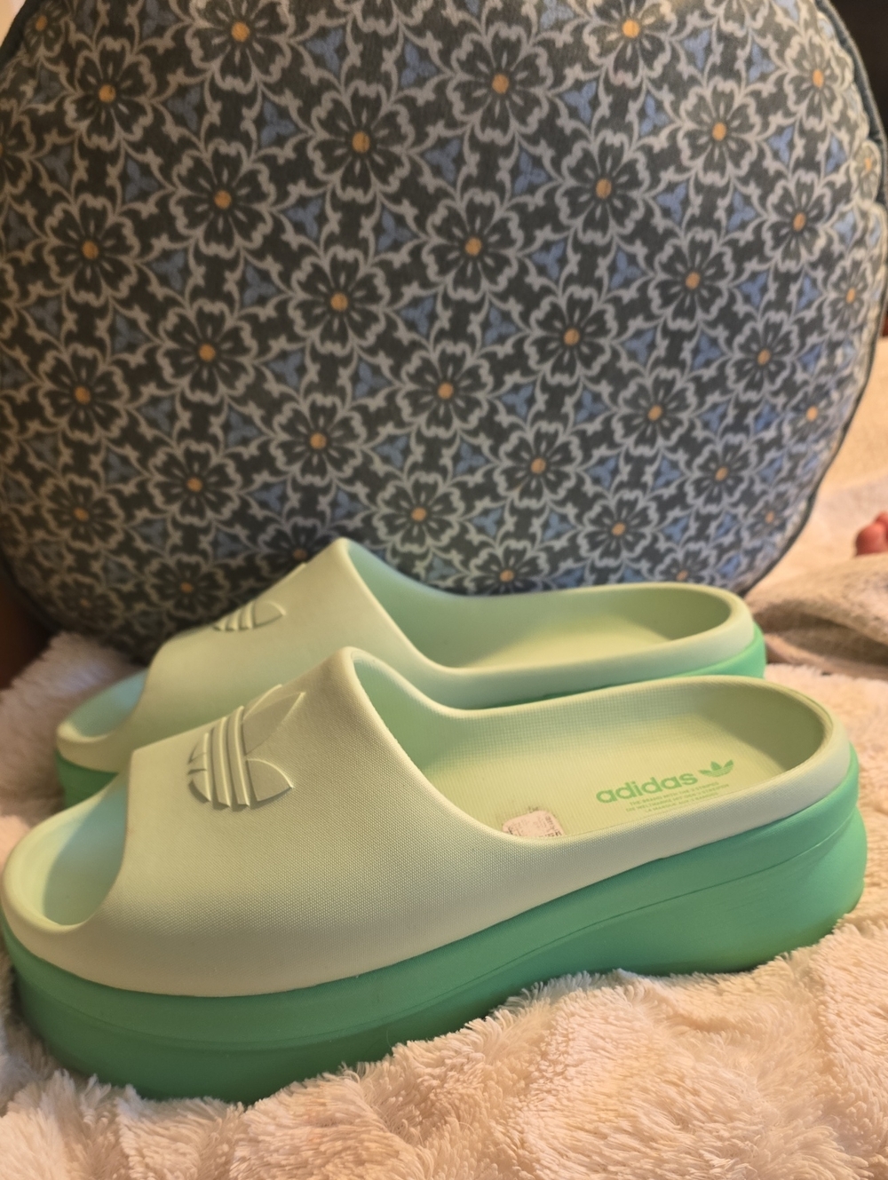 Adidas Women's AdiFOM x Stan Smith Slides Energy Green JI2612 Size 9 - Picture 1 of 5